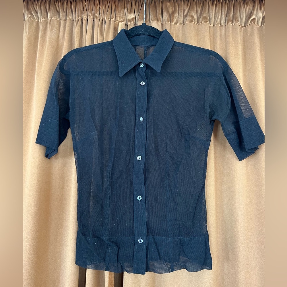 Vintage Dolce & Gabbana Sheer Button short sleeve GUC